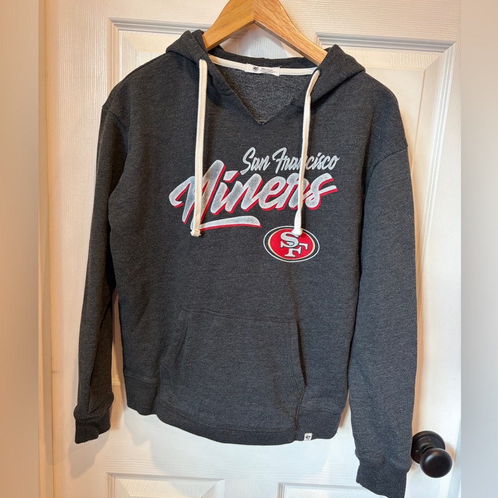 47 Brand Dark Gray SF 49ers Medium Hoodie